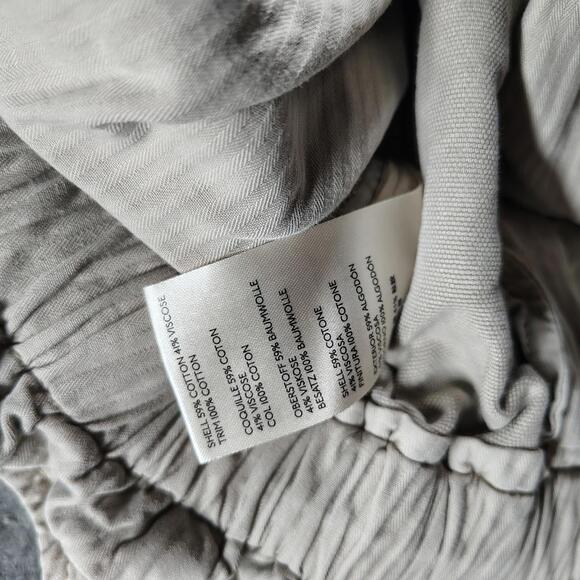 Free People Womens L Beige Paperbag Waist Tapered Pants Cotton Viscose EUC - Picture 3 of 7